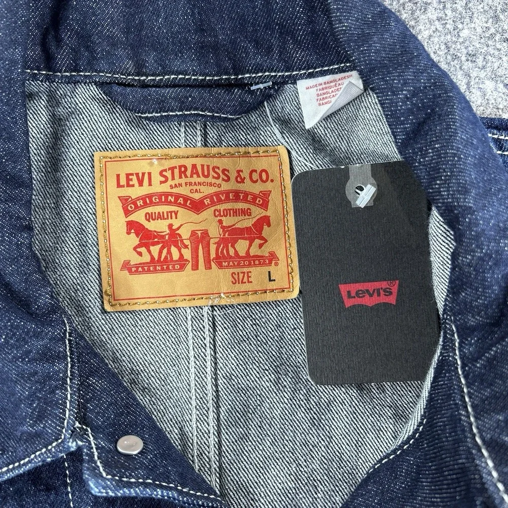 Levi's Berkeley Chore Coat Denim Jacket Men's L Relaxed Cotton Dark Wash